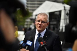 Thủ tướng Australia Scott Morrison phát biểu với báo giới tại Sydney ngày 20/10/2018. (Ảnh: AFP/ TTXVN)