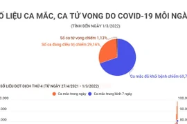 [Infographics] Số liệu ca mắc, ca tử vong do COVID-19 mỗi ngày