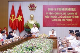 Chủ tịch Quốc hội làm việc với Ban Thường vụ Tỉnh ủy Phú Thọ