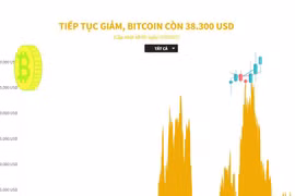 [Infographics] Giá Bitcoin tiếp tục giảm, xuống sát 38.000 USD