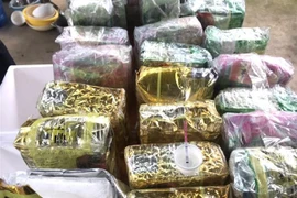 Hơn 50kg ma túy được thu giữ. (Ảnh: TTXVN phát)