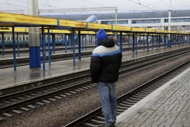 Nhà ga tàu điện ở Simferopol, Crimea. (Nguồn: AFP/TTXVN)