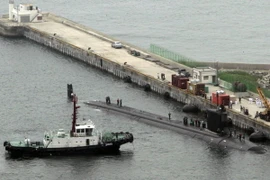 Tàu ngầm chạy bằng năng lượng hạt nhân mang tên USS Mississipi của Mỹ. (Nguồn: AFP/TTXVN)