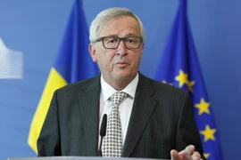 Chủ tịch EC Jean-Claude Juncker phát biểu trong cuộc họp báo ở Brussels, Bỉ ngày 19/7. (Nguồn: THX/TTXVN)