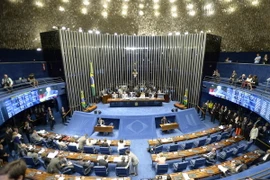 Toàn cảnh phiên họp Thượng viện Brazil ngày 9/8. (Nguồn: EPA/TTXVN)