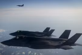 Máy bay F-35C Lightning II bay trên vùng trời Biển Bắc, Hà Lan ngày 23/5. Ảnh minh họa. (Nguồn: EPA/TTXVN)