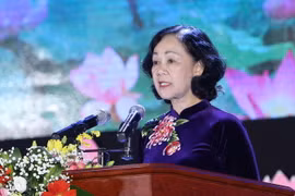 Chủ tịch Hội Hữu nghị Việt Nam-Cuba Trương Thị Mai. (Ảnh: Dương Giang/TTXVN)