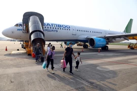 Máy bay của Bamboo Airways. (Ảnh: Huy Hùng/TTXVN)