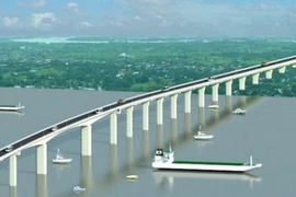 Phối cảnh cầu Châu Đốc ở tỉnh An Giang.