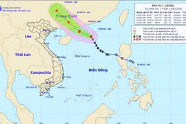 Hướng di chuyển của bão số 1. (Nguồn: nchmf.gov)
