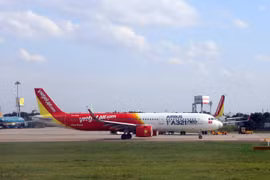 Máy bay của Vietjet Air. (Ảnh: Huy Hùng/TTXVN)