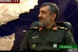 Tư lệnh lực lượng không gian trực thuộc IRGC, Thiếu tướng Amirali Hajizadeh. (Nguồn: YouTube)