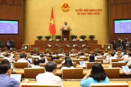 Quốc hội thông qua Luật sửa đổi, bổ sung một số điều của Luật Ban hành văn bản quy phạm pháp luật. (Ảnh: Doãn Tấn/TTXVN)