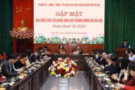 Quang cảnh buổi gặp mặt. (Ảnh: Văn Điệp/TTXVN)