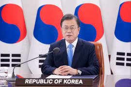 Tổng thống Hàn Quốc Moon Jae-in. (Ảnh: Yonhap/TTXVN)