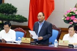 Thủ tướng Nguyễn Xuân Phúc chủ trì Hội nghị trực tuyến “Tăng cường công tác quản lý, bảo vệ rừng và các giải pháp thực hiện trong thời gian tới”. (Ảnh: Thống Nhất/TTXVN)