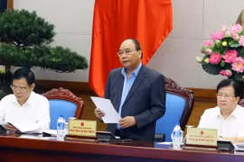 Thủ tướng Nguyễn Xuân Phúc chủ trì Hội nghị trực tuyến “Tăng cường công tác quản lý, bảo vệ rừng và các giải pháp thực hiện trong thời gian tới”. (Ảnh: Thống Nhất/TTXVN)