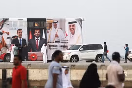 Trên một đường phố ở thủ đô Doha, Qatar ngày 24/9. (Nguồn: AFP/TTXVN)