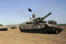 Binh sỹ Israel trong cuộc tập trận tại khu vực cao nguyên Golan ngày 13/9. (Nguồn: AFP/TTXVN)