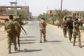 Binh sỹ Iraq trong chiến dịch truy quét phiến quân IS tại làng Anna, tỉnh Anbar. (Nguồn: AFP/TTXVN)