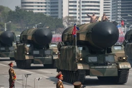 Triều Tiên giới thiệu tên lửa đạn đạo phóng từ tàu ngầm. (Nguồn: AFP/TTXVN)