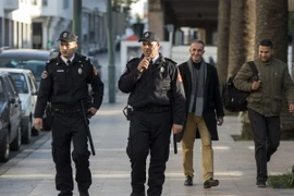 Cảnh sát Maroc tuần tra trên phố ở Rabat ngày 11/1. (Nguồn: AFP/TTXVN) 