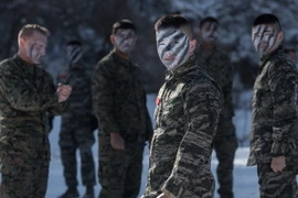 Lính thủy đánh bộ Mỹ và Hàn Quốc tham gia cuộc tập trận tại Pyeongchang. (Nguồn: EPA/TTXVN) 