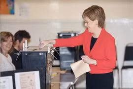 Lãnh đạo Đảng Dân tộc Scotland (SNP) Nicola Sturgeon. (Nguồn: EPA/TTXVN)