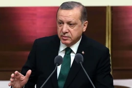 Tổng thống Thổ Nhĩ Kỳ Tayyip Erdogan phát biểu tại một sự kiện ở Ankara ngày 1/2. (Nguồn: AFP/TTXVN) 