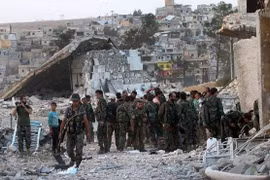 Binh sỹ Syria ở Aleppo. (Nguồn: EPA)