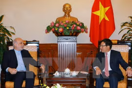Phó Thủ tướng, Bộ trưởng Bộ Ngoại giao Phạm Bình Minh tiếp Thứ trưởng Ngoại giao Iran Ibrahim Rahimpour. (Ảnh: Doãn Tấn/TTXVN)