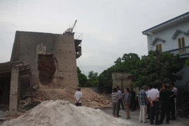 Hiện trường vụ tai nạn. (Nguồn: TTXVN)