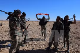 Binh sỹ Syria tại thị trấn Mahin, tỉnh Homs. (Nguồn: AFP/TTXVN)