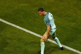 Ronaldo đã san bằng kỷ lục của Michel Platini ở EURO. (Nguồn: Getty Images)