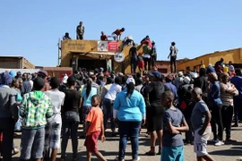 Biểu tình ở Nam Phi. (Nguồn: bbc.com)