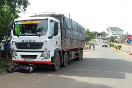 Hiện trường vụ tai nạn. (Ảnh: Đậu Tất Thành/TTXVN) 