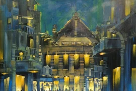 Một tác phẩm tại triển lãm. (Nguồn: Vietnam+)