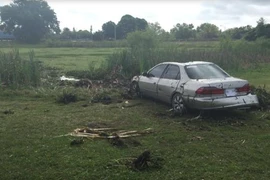 Chiếc xe có 3 nữ sinh thiệt mạng sau khi lao xuống hồ. (Nguồn: cbsnews.com)