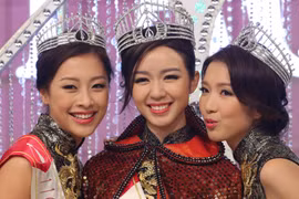 Hoa hậu Hong Kong 2015 Mạch Minh Thi và 2 Á hậu. (Nguồn: scmp.com)