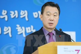 Người phát ngôn Bộ Thống nhất Hàn Quốc Jeong Joon-hee. (Nguồn: Yonhap/TTXVN)