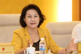  Chủ tịch Quốc hội Nguyễn Thị Kim Ngân phát biểu ý kiến. (Ảnh: Phương Hoa/TTXVN)