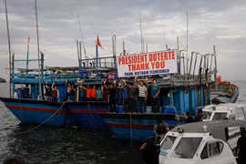 [Photo] Tổng thống Philippines dự sự kiện trả tự do ngư dân Việt Nam