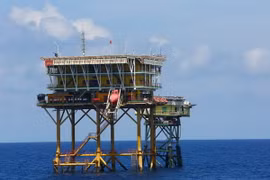 Nhà giàn DK 1-15 Tư Chính, thế hệ nhà giàn mới nhất do Vietsovpetro thi công. (Nguồn: PVN) 