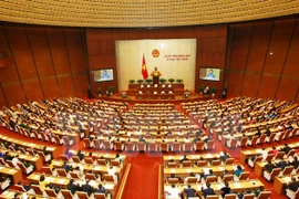 Tổng Bí thư Nguyễn Phú Trọng phát biểu tại lễ khai mạc kỳ họp thứ nhất của Quốc hội khóa XIV. (Ảnh: Trí Dũng/TTXVN)