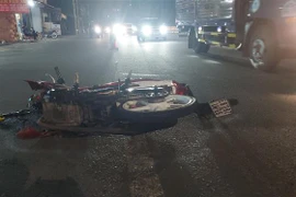 Hiện trường vụ tai nạn. (Ảnh: Đậu Tất Thành/TTXVN)