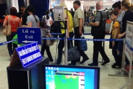 Các thiết bị phục vụ công tác kiểm dịch được lắp đặt tại Cảng hàng không quốc tế Cam Ranh. (Ảnh: Nguyên Lý/TTXVN)