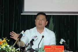 Bí thư Thành ủy Đinh La Thăng. (Ảnh: Thanh Vũ/TTXVN)