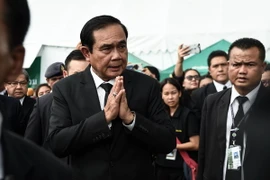 Thủ tướng Thái Lan Prayut Chan-ocha (giữa) tại một sự kiện ở Bangkok. (Nguồn: AFP/TTXVN)