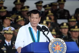 Tổng thống Philippines Rodrigo Duterte. (Nguồn: THX/TTXVN)