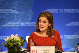 Ngoại trưởng Canada Chrystia Freeland. (Nguồn: AFP/TTXVN)